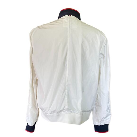 Tommy Hilfiger White Bomber Zip Front Jacket Size Large - Picture 2 of 3